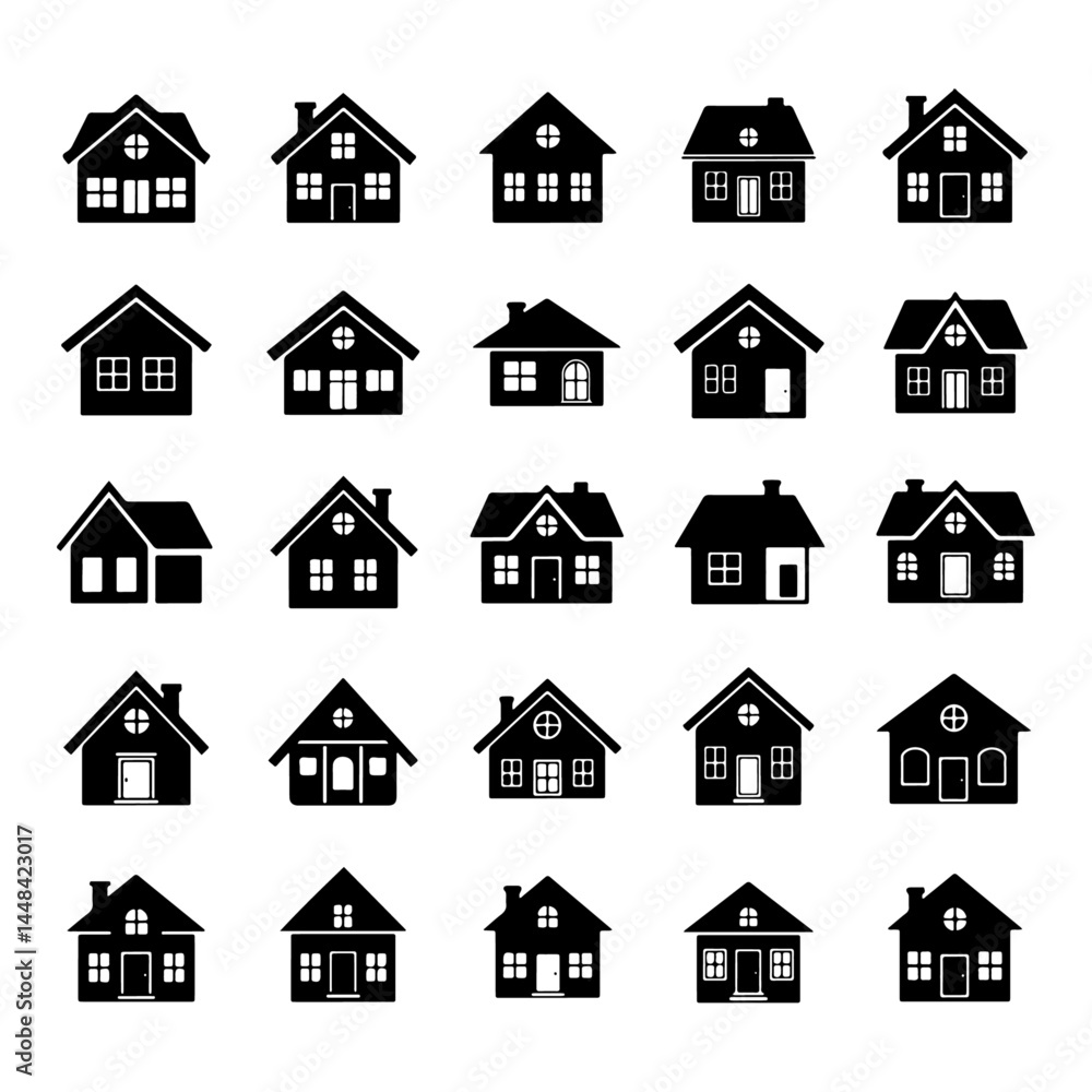 Houses icons set Houses icons set