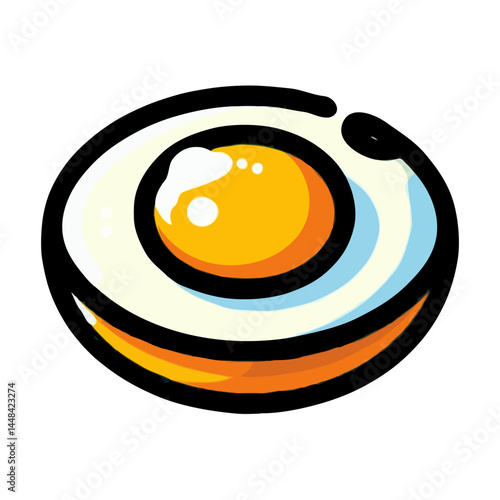 Sunny-Side-Up Egg Illustration