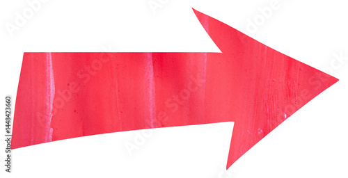 Free Download Red watercolor paper arrow sign on transparent background - GFXLoad