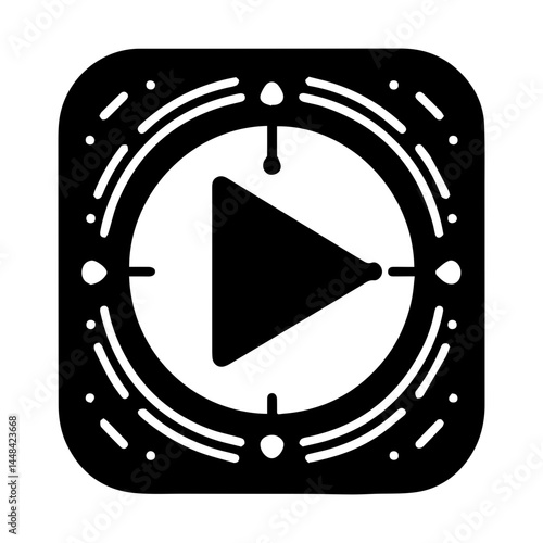 Modern Multimedia Play Icon