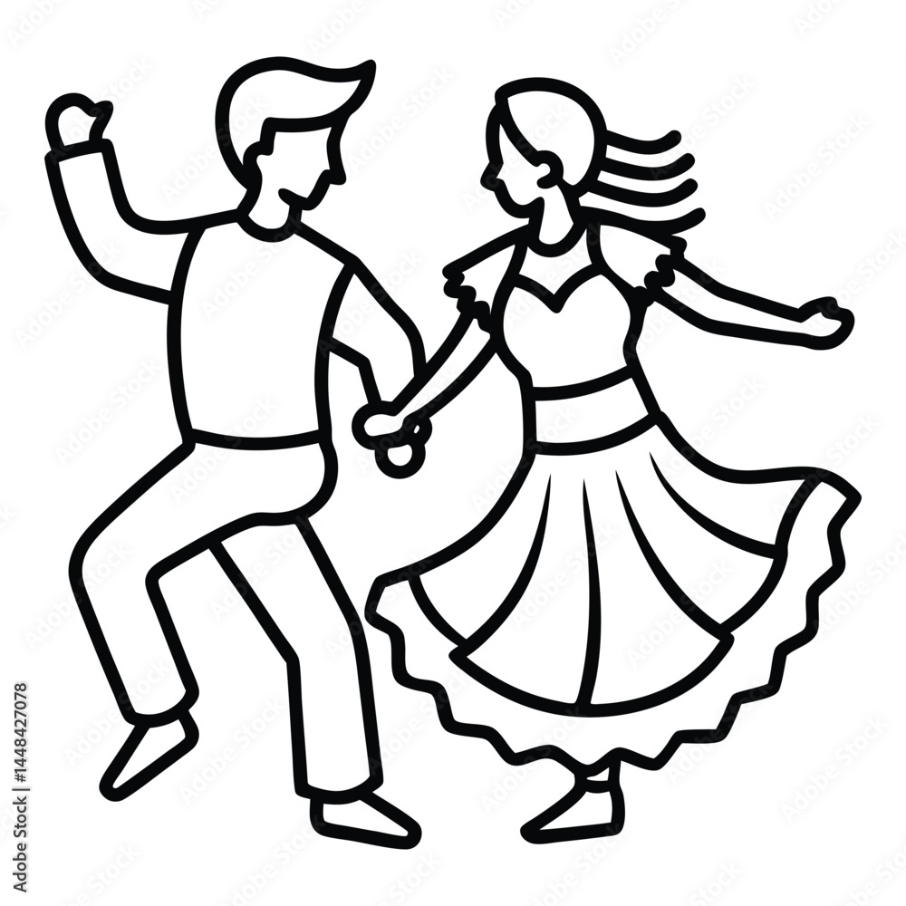 Fototapeta premium dancing couple dancing