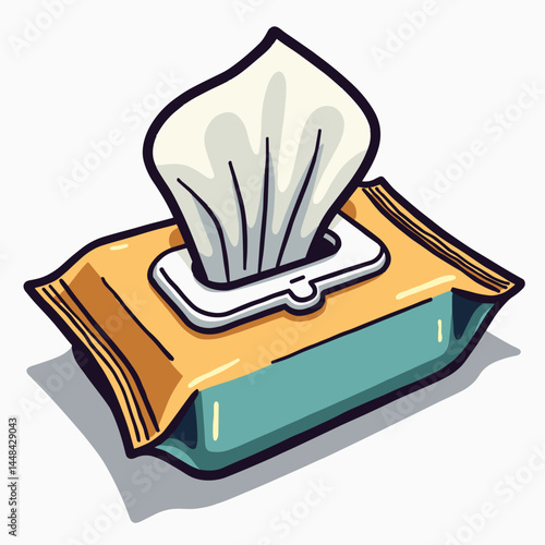 colorful tissue box illustration