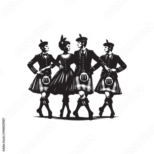 Scottish Dancers Vector (1).eps
