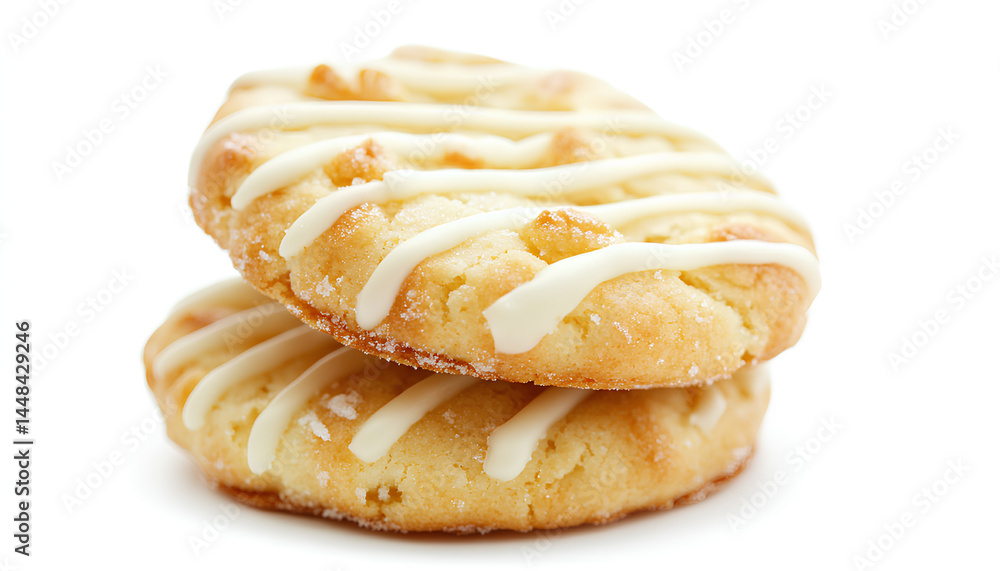Tasty Danish butter cookies isolated on white Tasty Danish butter cookies isolated on white