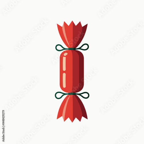 vibrant red candy wrapped in shiny gold foil