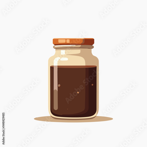 coffee in glass jar illustration