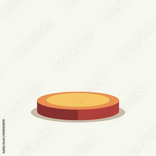 vibrant yellow pie with red crust  stock food image