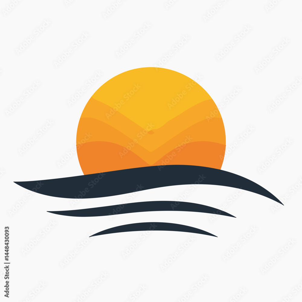 vibrant sunset over ocean waves vibrant sunset over ocean waves
