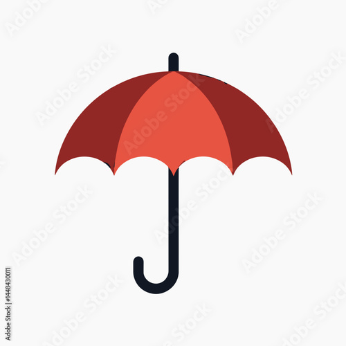 red umbrella icon with white background  stock image