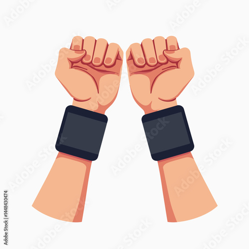 hands with wristbands clasped together