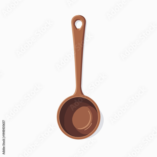 brown wooden spoon with handle  cooking utensil  kitchenware  food preparation  natural materials  handcrafted  unique design  set of