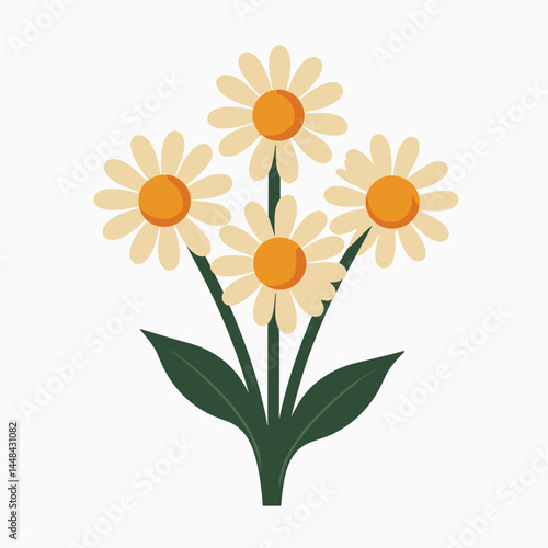 vibrant yellow daisy bouquet with green stems
