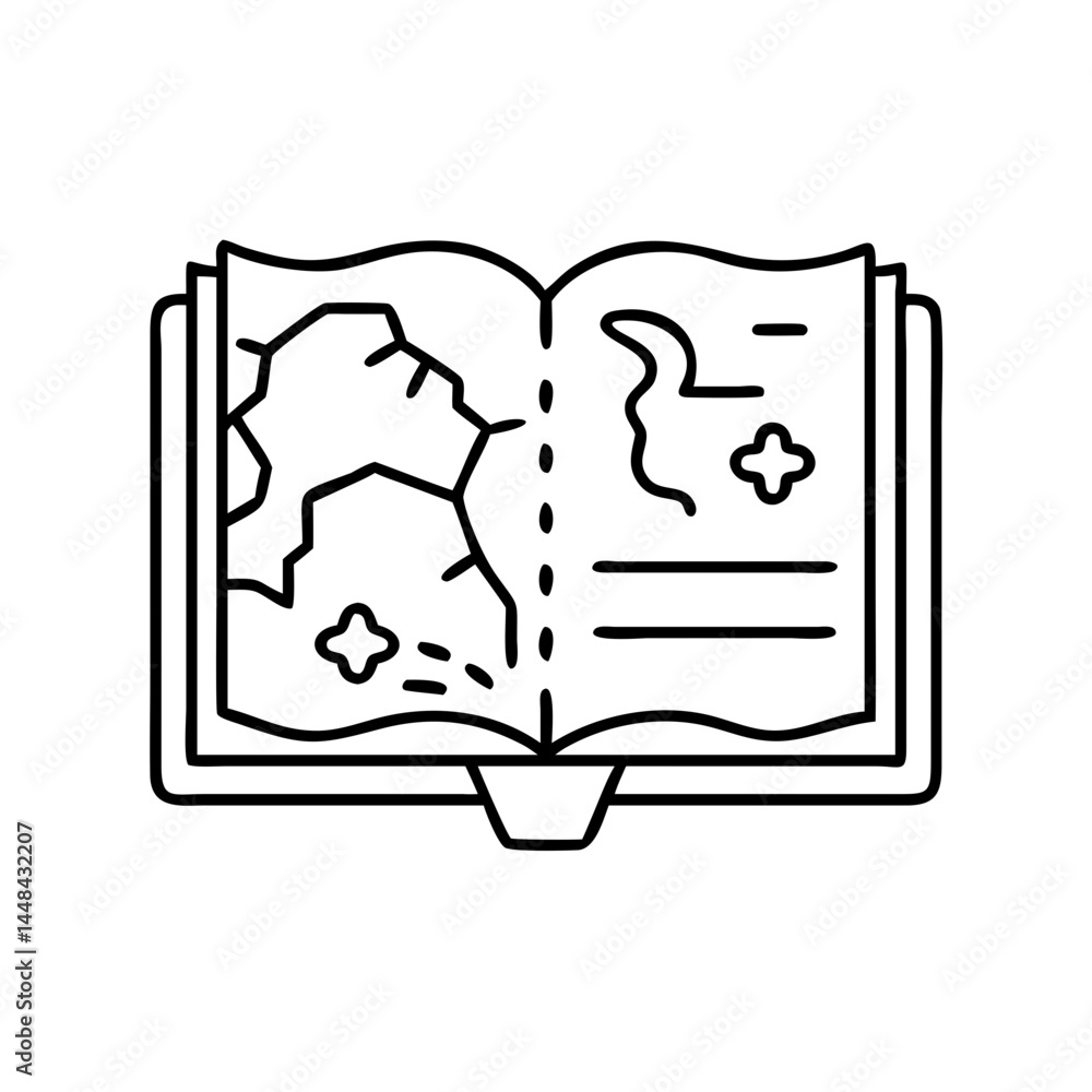 book with a fantasy map icon, book with a fantasy map vector illustration-simple illustration of book with a fantasy map, perfect for book with a fantasy map logos and icons book with a fantasy map icon, book with a fantasy map vector illustration-simple illustration of book with a fantasy map, perfect for book with a fantasy map logos and icons