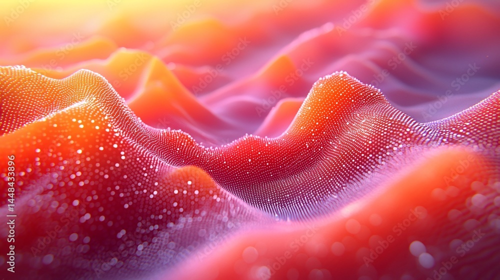 Abstract colorful 3D wave landscape; digital art background Abstract colorful 3D wave landscape; digital art background