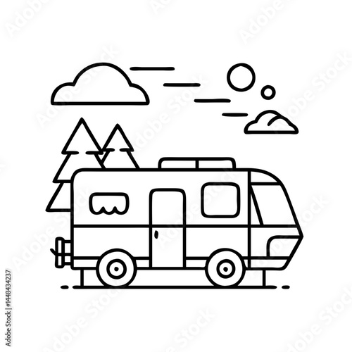 campground rv hookup icon, campground rv hookup vector illustration-simple illustration of campground rv hookup, perfect for campground rv hookup logos and icons