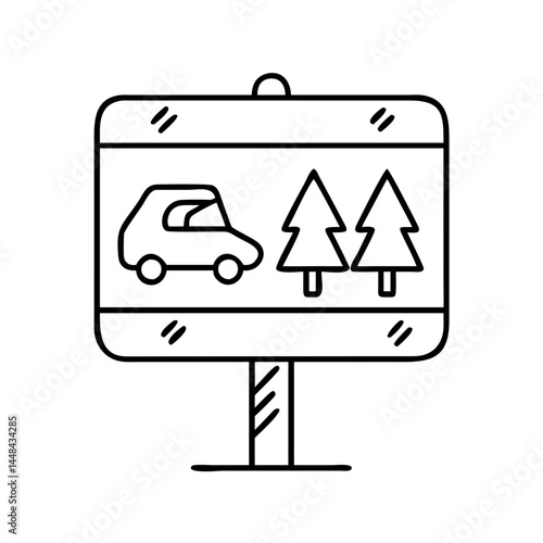 campground sign icon, campground sign vector illustration-simple illustration of campground sign, perfect for campground sign logos and icons