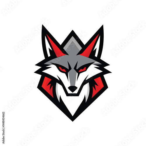 jackal head mascot logo vector art illustration