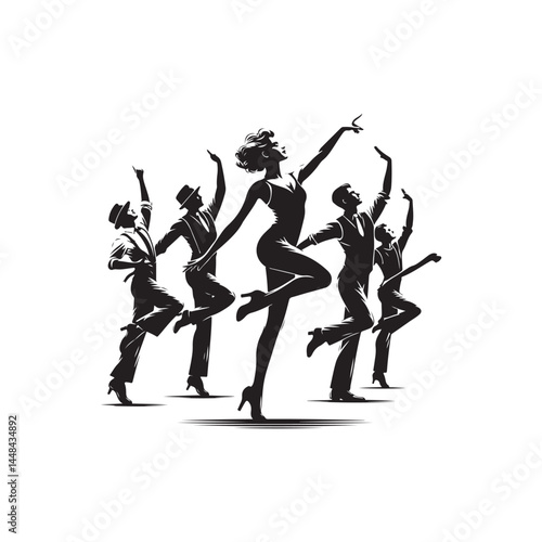 Tap Dance Dancers Vector (5).eps