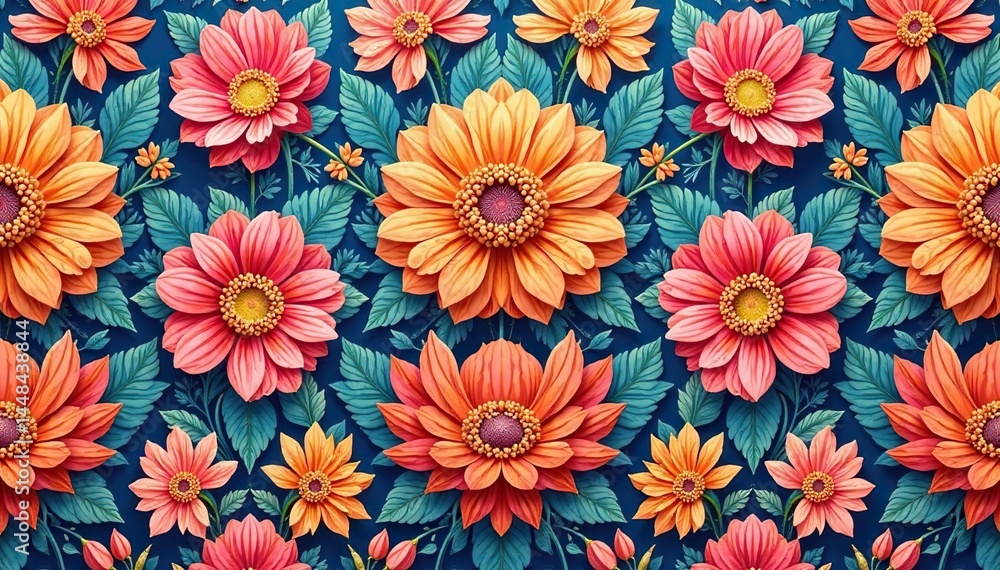 Intricate floral pattern, repeating seamlessly , textile, texture Intricate floral pattern, repeating seamlessly , textile, texture