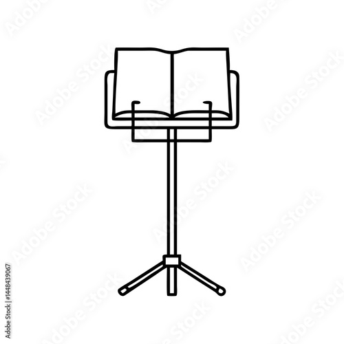 music stand icon, music stand vector illustration-simple illustration of music stand, perfect for music stand logos and icons
