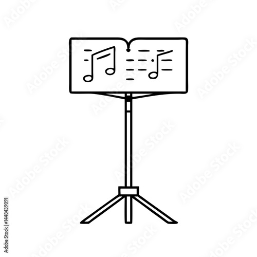 music stand icon, music stand vector illustration-simple illustration of music stand, perfect for music stand logos and icons