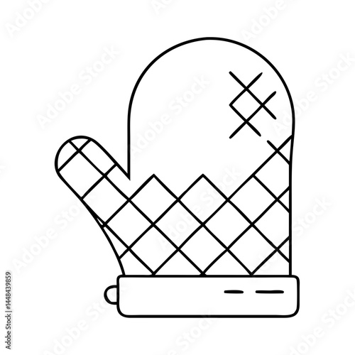 oven mitt icon, oven mitt vector illustration-simple illustration of oven mitt, perfect for oven mitt logos and icons