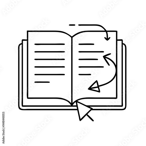 page turning animation icon, page turning animation vector illustration-simple illustration of page turning animation, perfect for page turning animation logos and icons