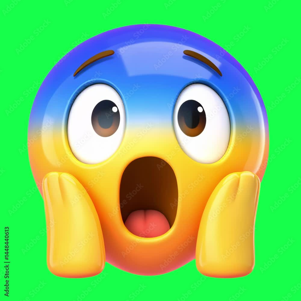 Colorful shocked emoji expression Colorful shocked emoji expression