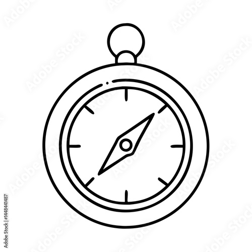 pocket compass icon, pocket compass vector illustration-simple illustration of pocket compass, perfect for pocket compass logos and icons