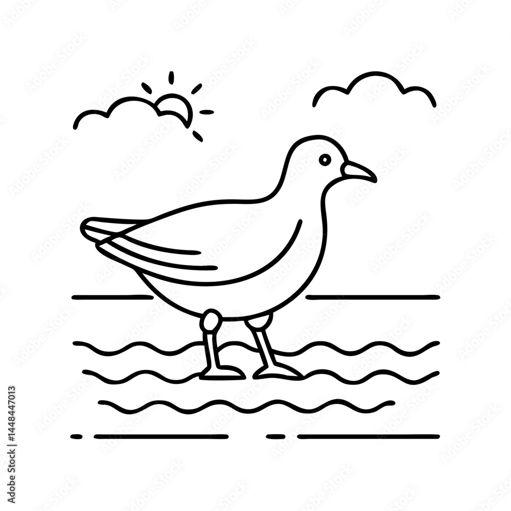 seagull on the beach icon, seagull on the beach vector illustration-simple illustration of seagull on the beach, perfect for seagull on the beach logos and icons seagull on the beach icon, seagull on the beach vector illustration-simple illustration of seagull on the beach, perfect for seagull on the beach logos and icons