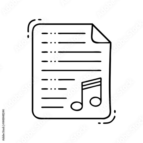 song lyrics sheet icon, song lyrics sheet vector illustration-simple illustration of song lyrics sheet, perfect for song lyrics sheet logos and icons