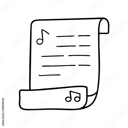 song lyrics sheet icon, song lyrics sheet vector illustration-simple illustration of song lyrics sheet, perfect for song lyrics sheet logos and icons