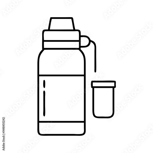 thermos bottle icon, thermos bottle vector illustration-simple illustration of thermos bottle, perfect for thermos bottle logos and icons