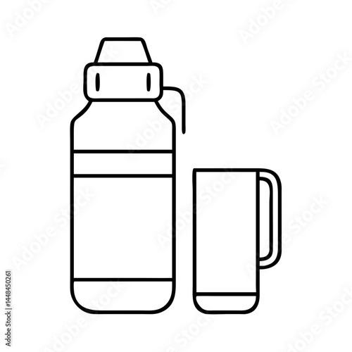 thermos bottle icon, thermos bottle vector illustration-simple illustration of thermos bottle, perfect for thermos bottle logos and icons