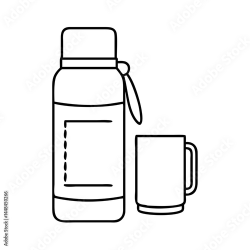 thermos bottle icon, thermos bottle vector illustration-simple illustration of thermos bottle, perfect for thermos bottle logos and icons