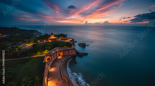 india goa drone view fort aguada