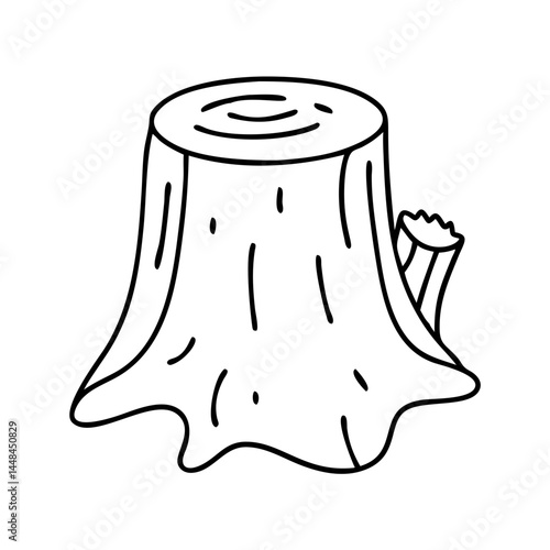 tree stump seat icon, tree stump seat vector illustration-simple illustration of tree stump seat, perfect for tree stump seat logos and icons