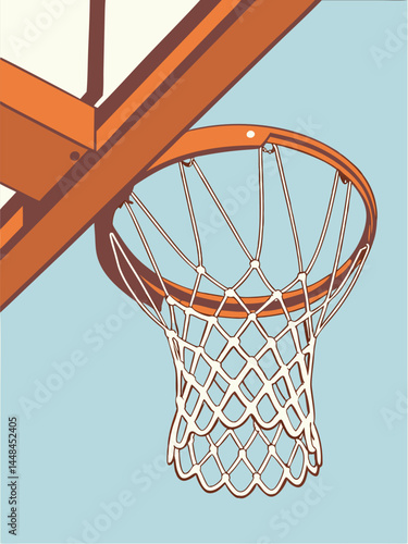 basketball hoop sport game vector illustration Sports equipment.