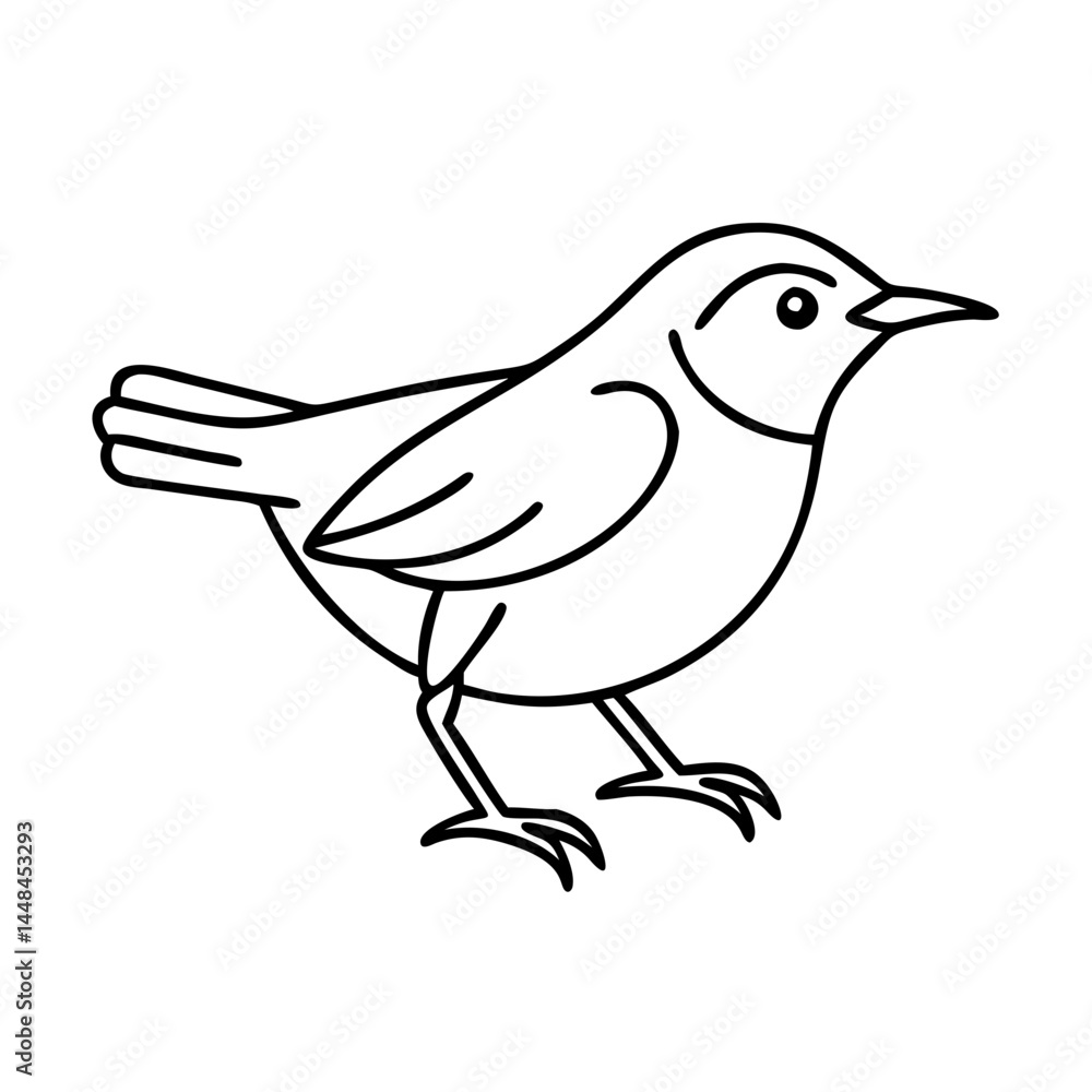 Obraz premium wren icon, wren vector illustration-simple illustration of wren, perfect for wren logos and icons