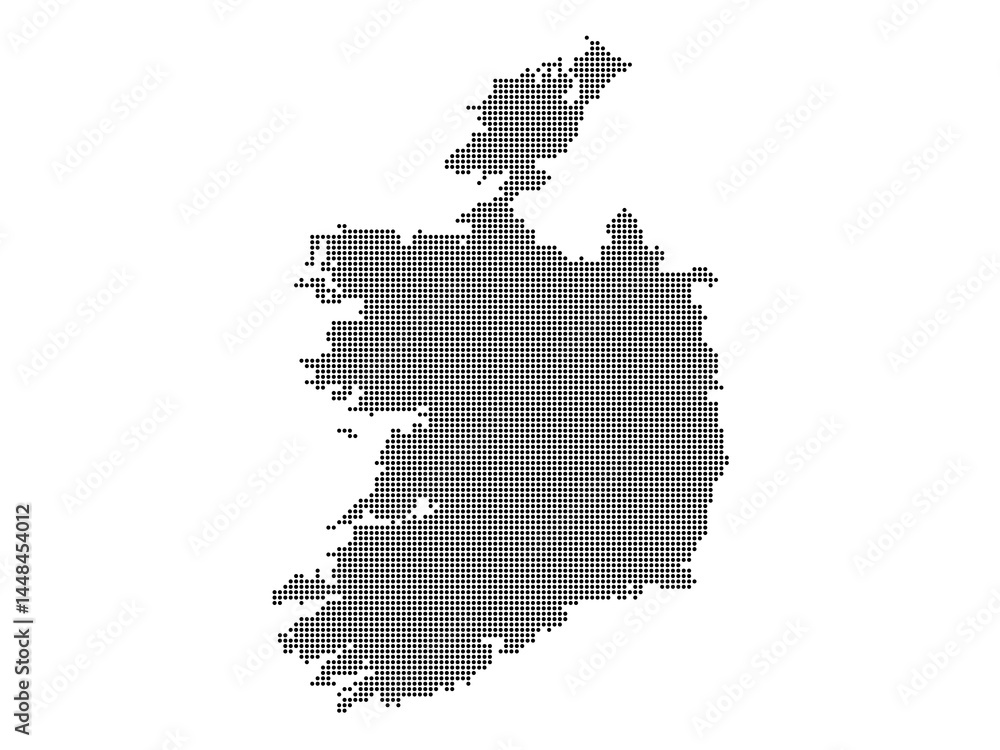 Fototapeta premium Dotted map of Ireland Large