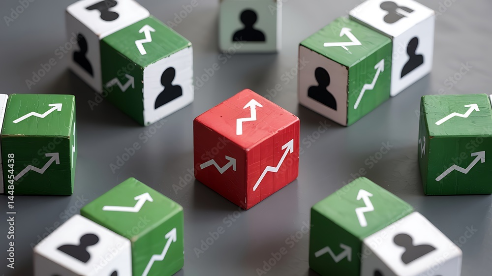 Obraz premium Leadership Strategy And Business Growth Conceptual Photo