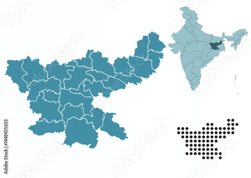Set maps of Jharkhand state