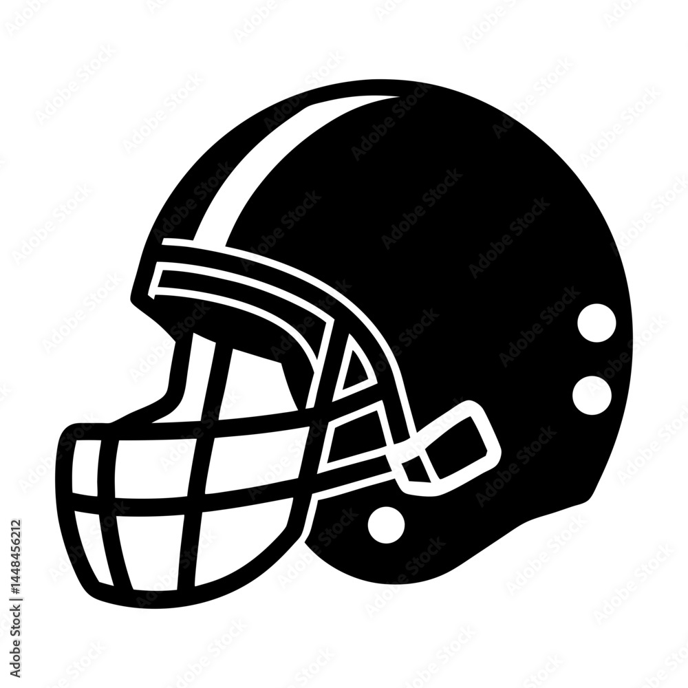 Football Helmet Silhouette vector illustration Football Helmet Silhouette vector illustration