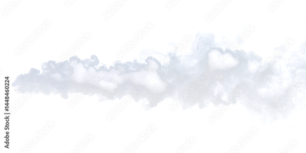 White cloud of smoke or steam on transparent background. design element. smoke. atmosphere. fog