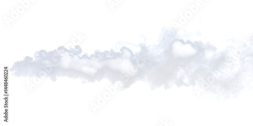 Obraz na płótnie White cloud of smoke or steam on transparent background. design element. smoke. atmosphere. fog w salonie