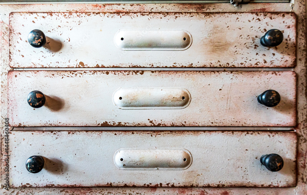 custom made wallpaper toronto digitalUnique vintage storage cabinet with labeled drawers for hardware, cabin items, and workshop tools in a cozy interior space