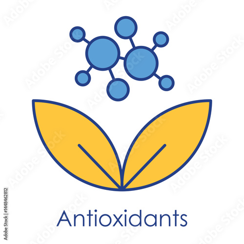 Vector Icon for Antioxidants: Protecting Skin from Damage.