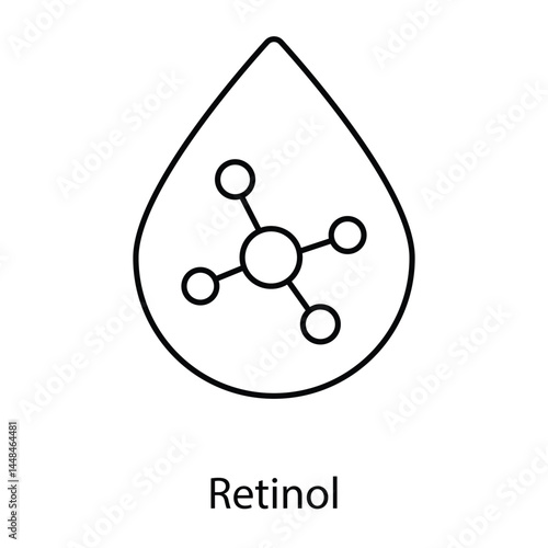 Vector Icon for Retinol in Skincare: Anti-Aging and Renewal.