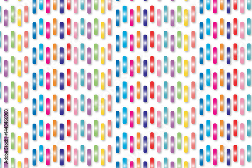 Vibrant Seamless Abstract Background With Vertical Oval Shapes In A Rainbow Of Gradients. Perfect For Textile Design, Modern Wallpapers, Digital Art, And Creative Packaging. Ideal For Commercial Use.