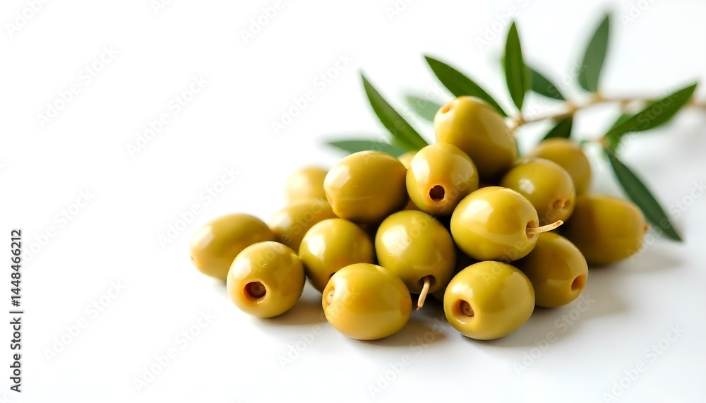 Olives on a white background Olives on a white background